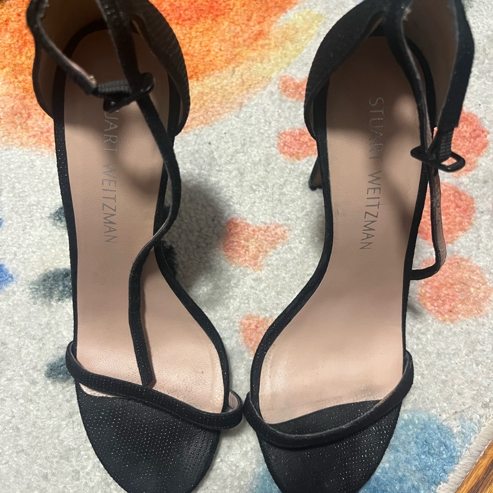 Stuart Weitzman Black Strappy Heels